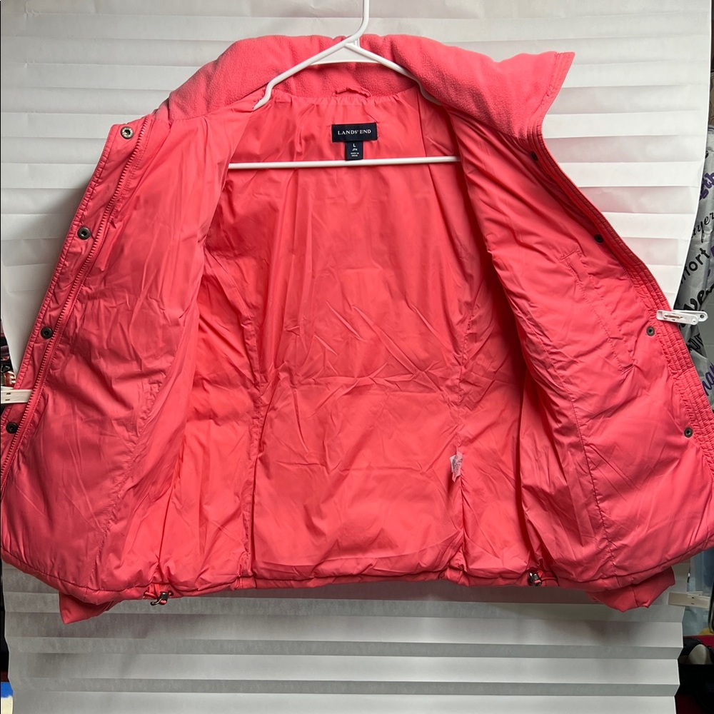 Lands' End Women's Vibrant Pink 80% Down Jacket - Picture 7 of 7